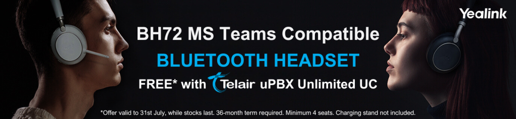 Telair BH72 Bluetooth Headset Offer Banner